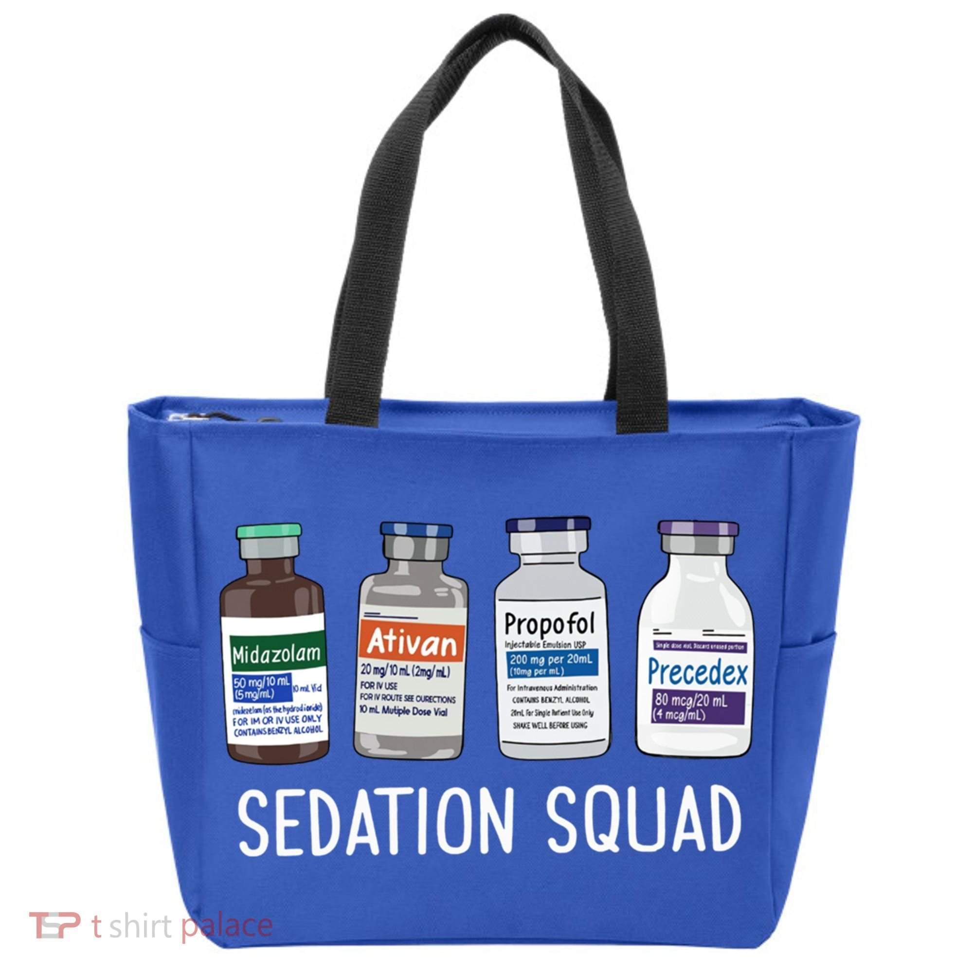 Sedation Squad Pharmacology Crna Icu Nurse Appreciation Gift Tote Bag