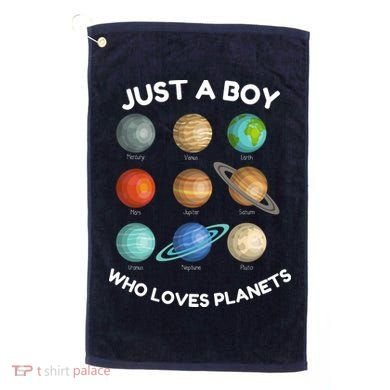 Solar System Planets Science Space STEM Golf Towel