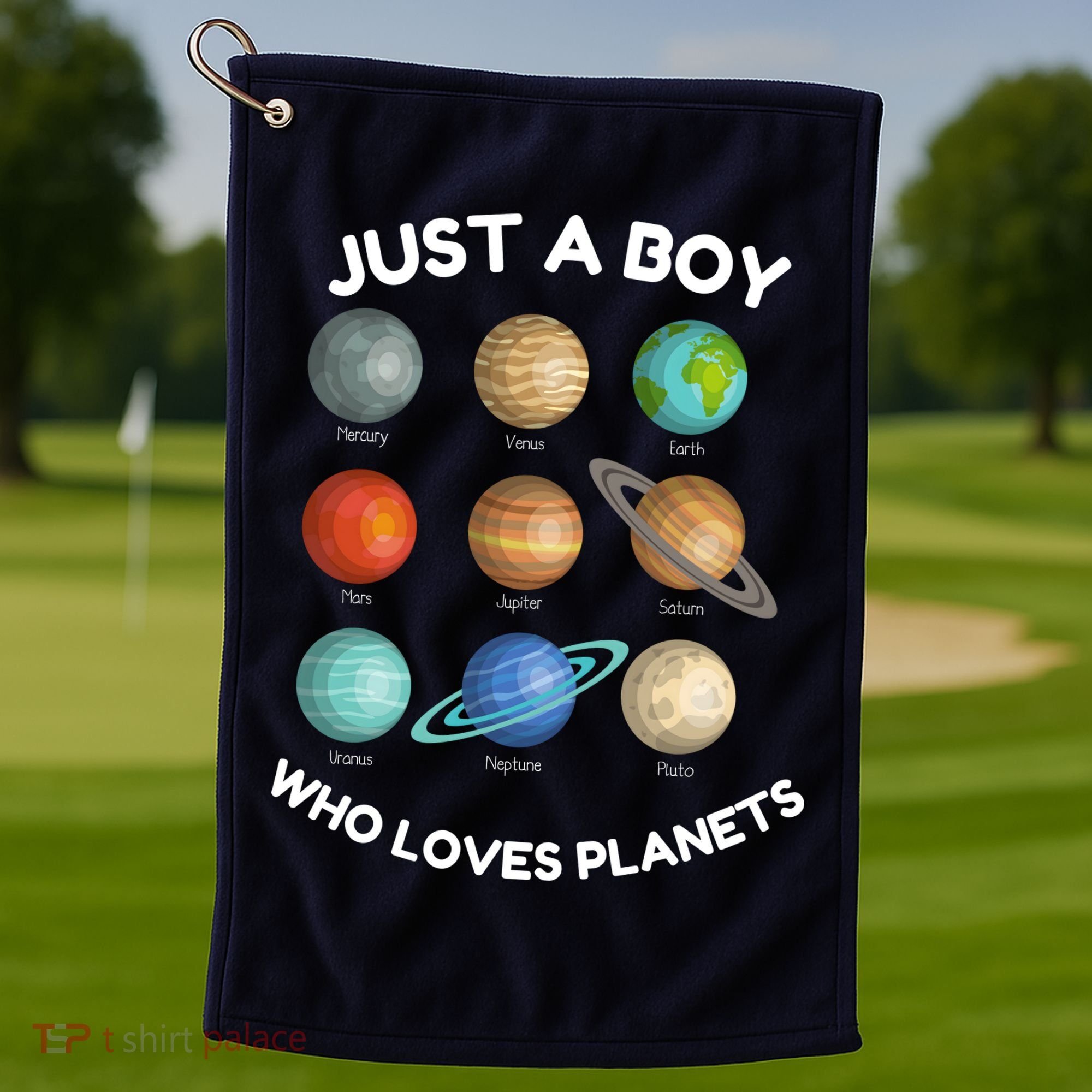 Solar System Planets Science Space STEM Golf Towel