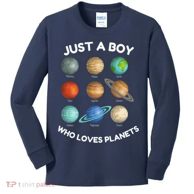 Solar System Planets Science Space STEM Kids Long Sleeve Shirt