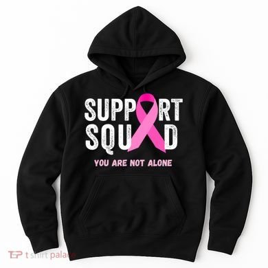 Support Squad Pink Ribbon Breast Cancer Awareness Hoodie