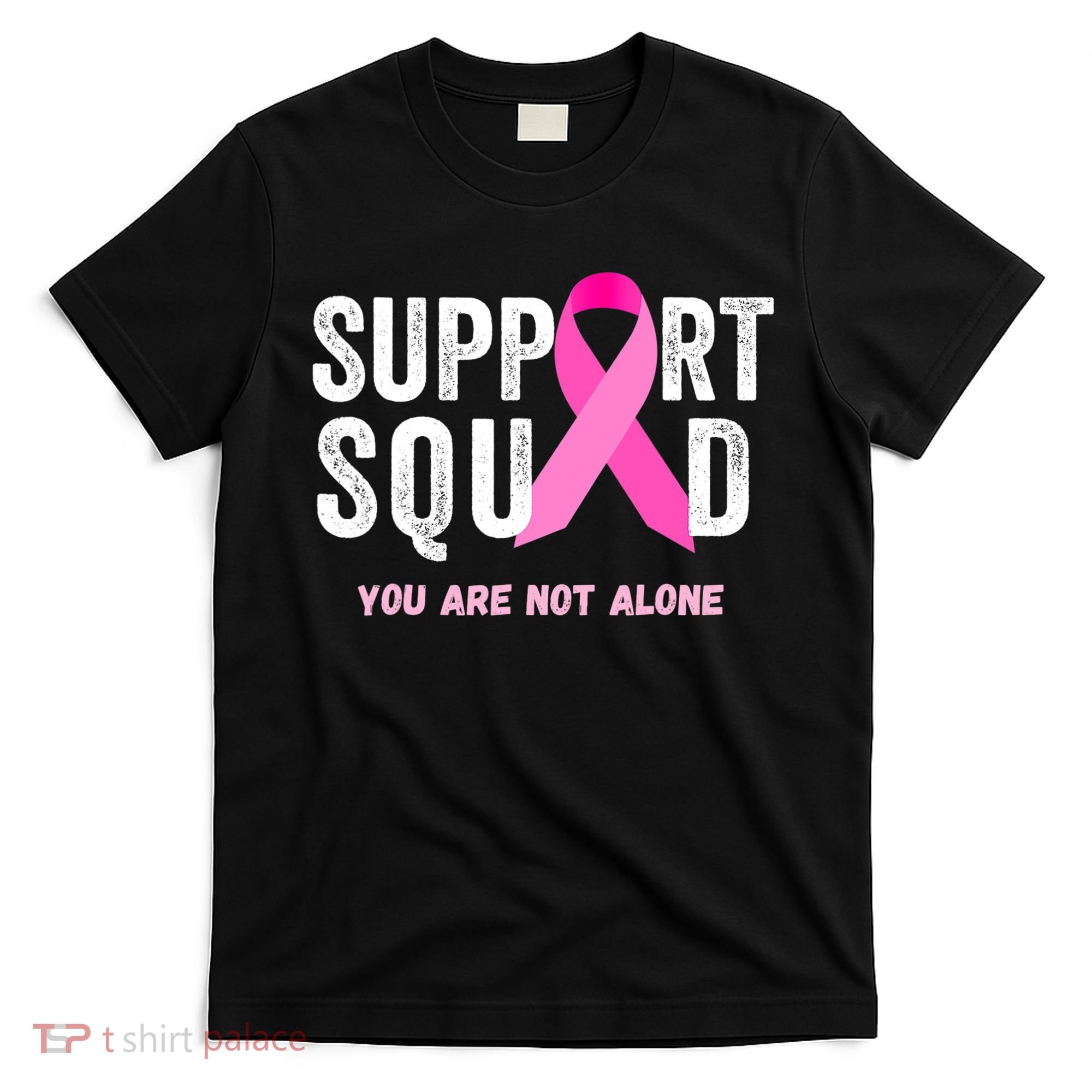 Support Squad Pink Ribbon Breast Cancer Awareness T-Shirt