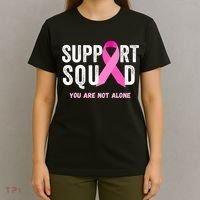 Support Squad Pink Ribbon Breast Cancer Awareness T-Shirt thumb 4