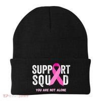 Support Squad Pink Ribbon Breast Cancer Awareness Beanie thumb 0