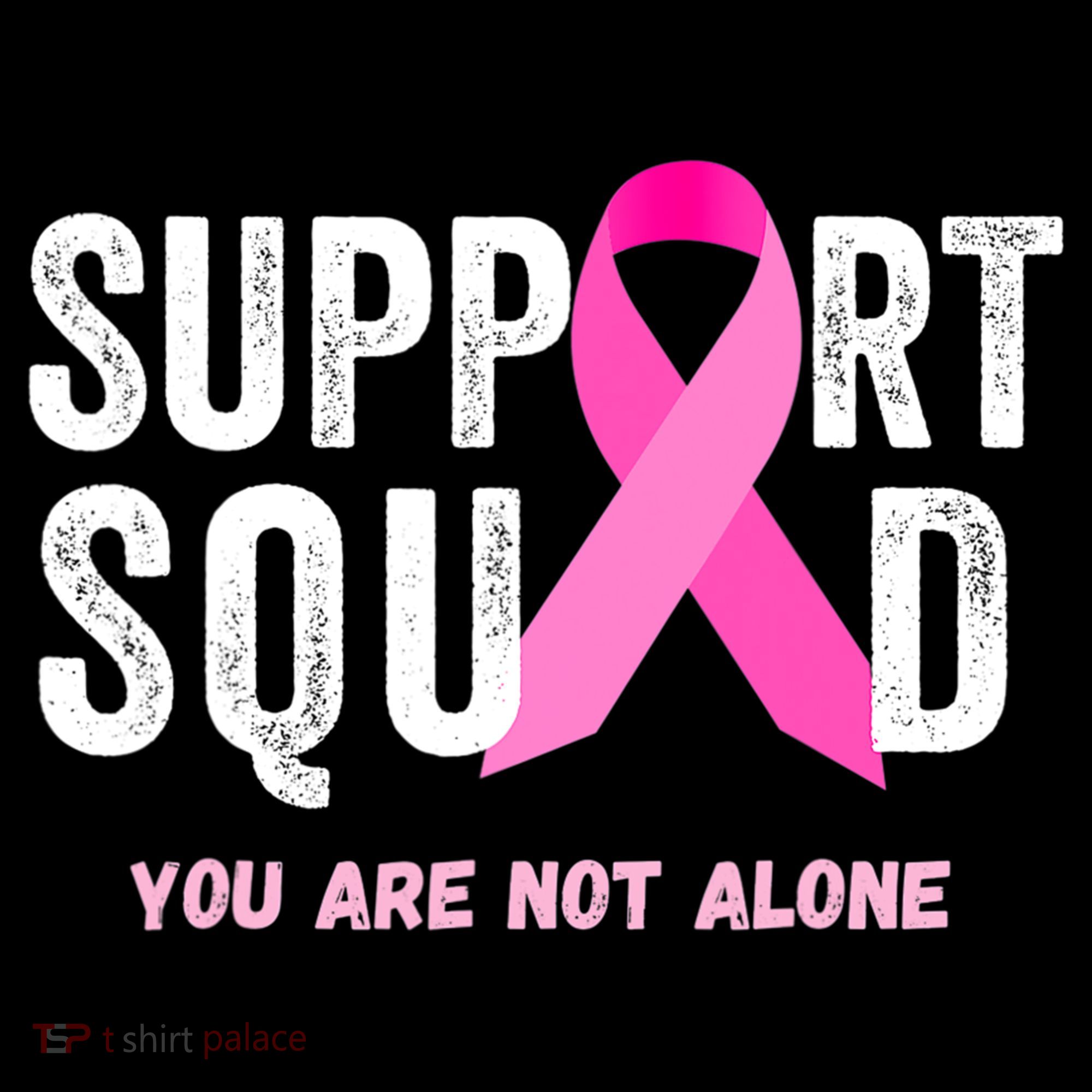 Support Squad Pink Ribbon Breast Cancer Awareness Women's Hoodie