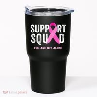 Support Squad Pink Ribbon Breast Cancer Awareness Tumbler thumb 0