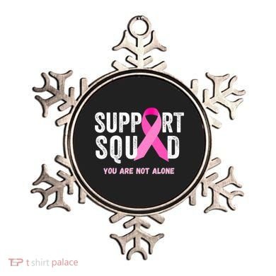 Support Squad Pink Ribbon Breast Cancer Awareness Ornament