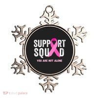Support Squad Pink Ribbon Breast Cancer Awareness Ornament thumb 0