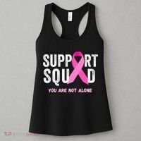 Support Squad Pink Ribbon Breast Cancer Awareness Women's Tank Top thumb 3
