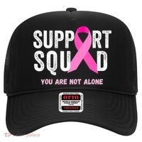 Support Squad Pink Ribbon Breast Cancer Awareness Hat thumb 0