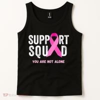 Support Squad Pink Ribbon Breast Cancer Awareness Tank Top thumb 2