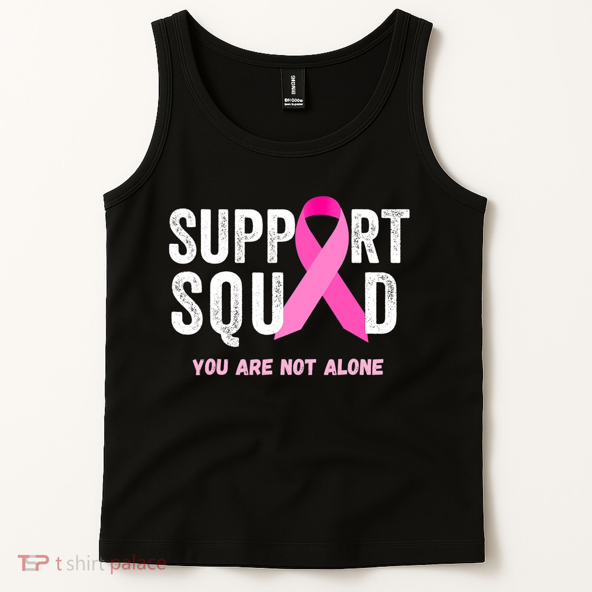 Support Squad Pink Ribbon Breast Cancer Awareness Tank Top