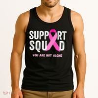 Support Squad Pink Ribbon Breast Cancer Awareness Tank Top thumb 3