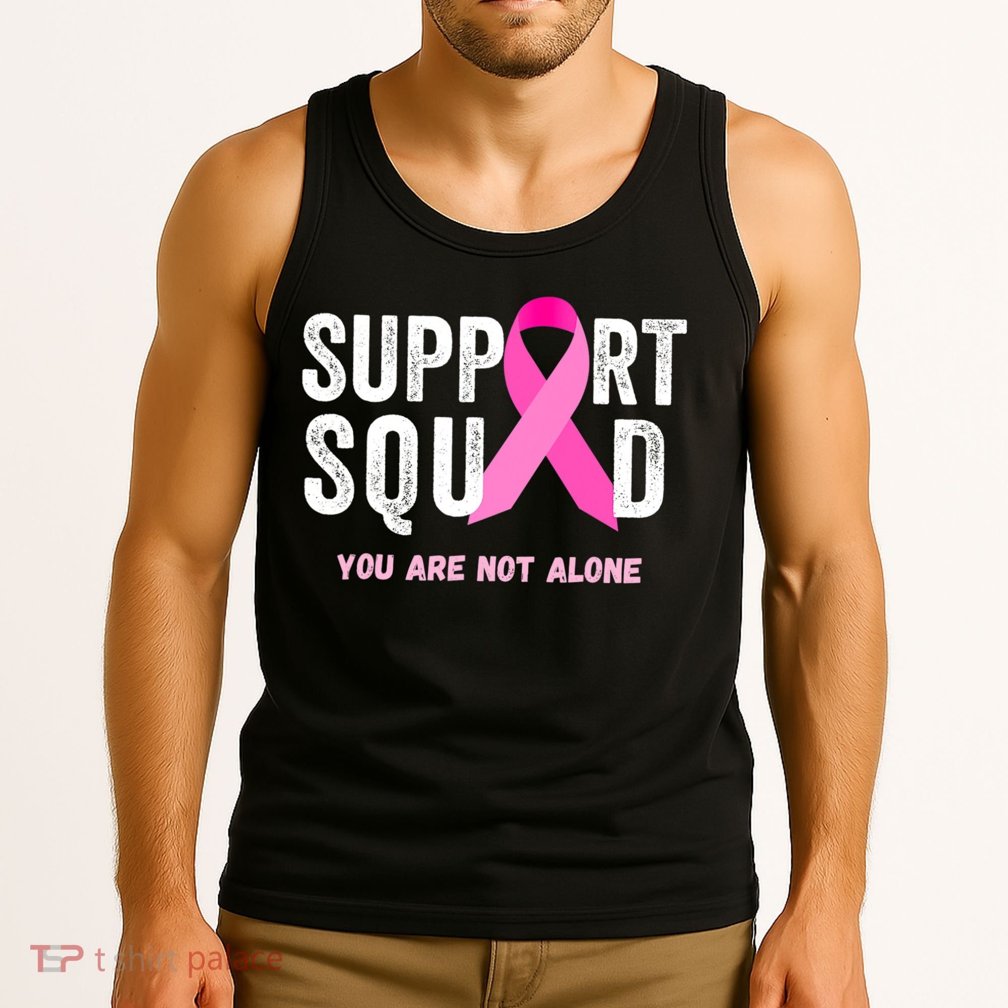 Support Squad Pink Ribbon Breast Cancer Awareness Tank Top