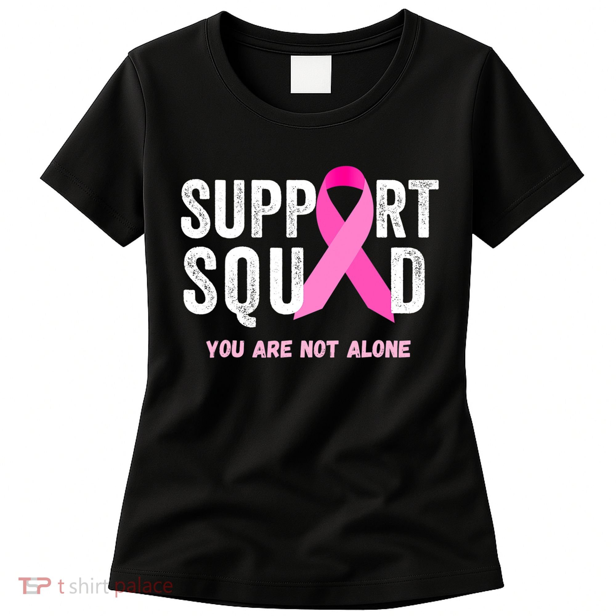 Support Squad Pink Ribbon Breast Cancer Awareness Women's T-Shirt