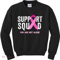 Support Squad Pink Ribbon Breast Cancer Awareness Kids Sweatshirt thumb 0