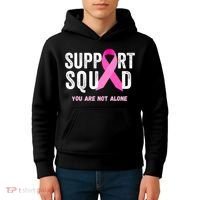 Support Squad Pink Ribbon Breast Cancer Awareness Kids Hoodie thumb 4