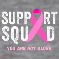 Support Squad Pink Ribbon Breast Cancer Awareness Women's Racerback Cropped Tank thumb 2