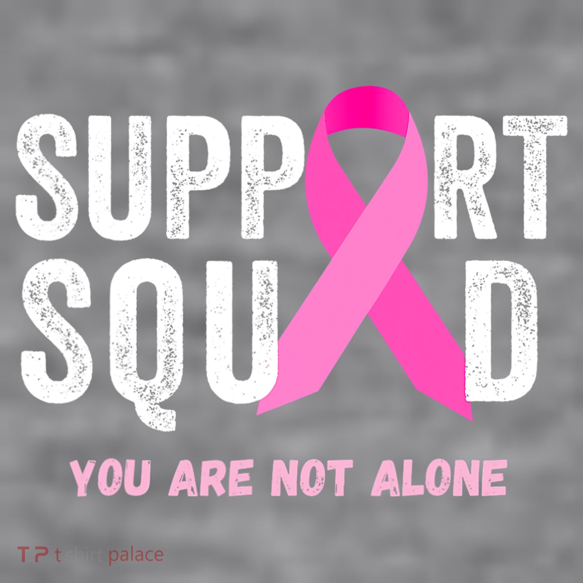 Support Squad Pink Ribbon Breast Cancer Awareness Women's Racerback Cropped Tank
