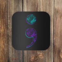 Semicolon Suicide Prevention Awareness Coaster thumb 0