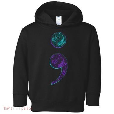 Semicolon Suicide Prevention Awareness Toddler Hoodie