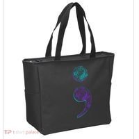 Semicolon Suicide Prevention Awareness Tote Bag thumb 2