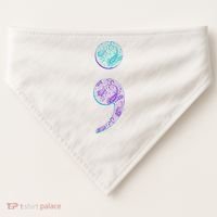 Semicolon Suicide Prevention Awareness USA-Made Doggie Bandana thumb 0