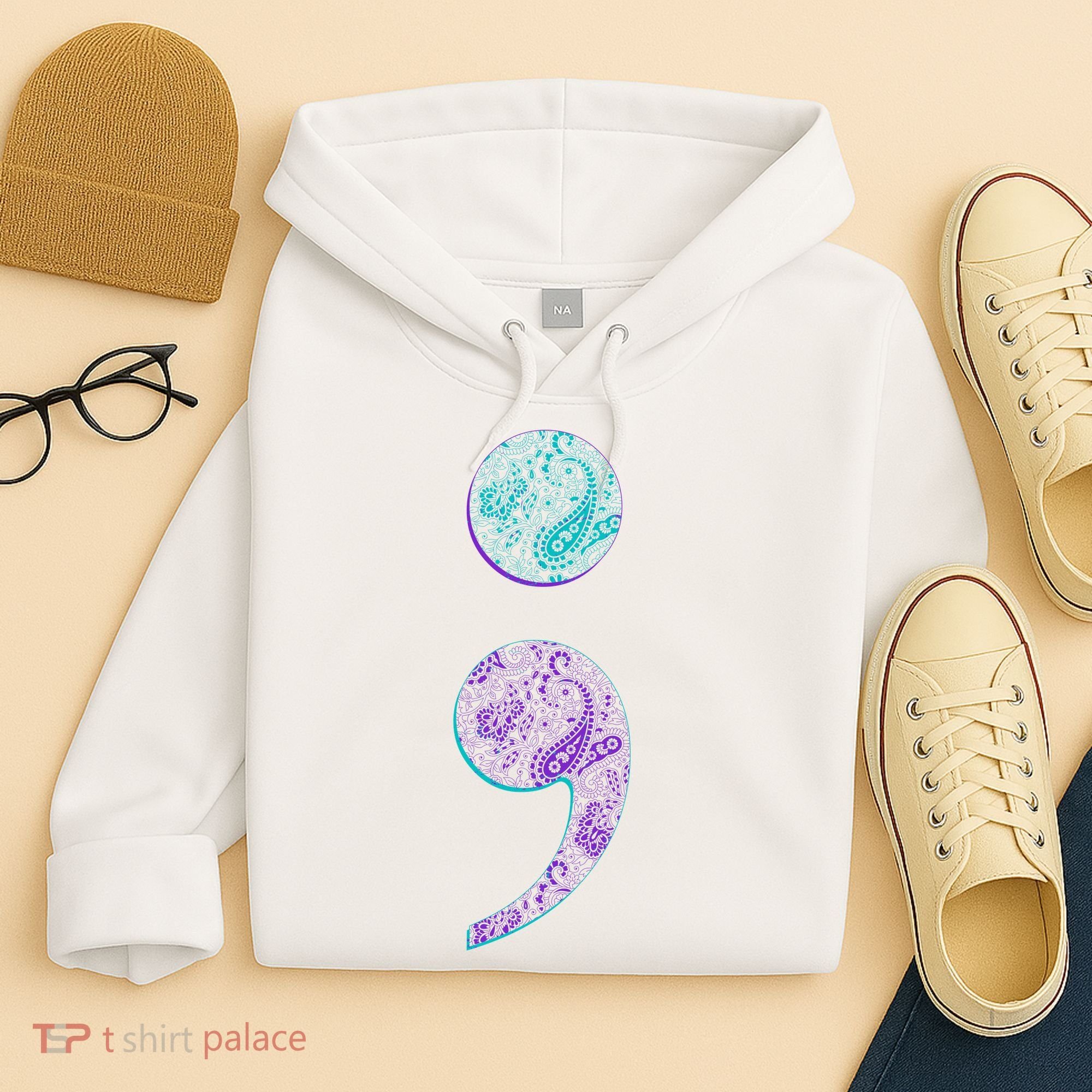 Semicolon Suicide Prevention Awareness Hoodie