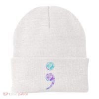 Semicolon Suicide Prevention Awareness Beanie thumb 0