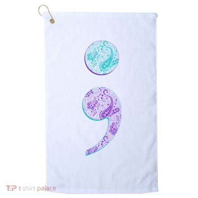 Semicolon Suicide Prevention Awareness Golf Towel