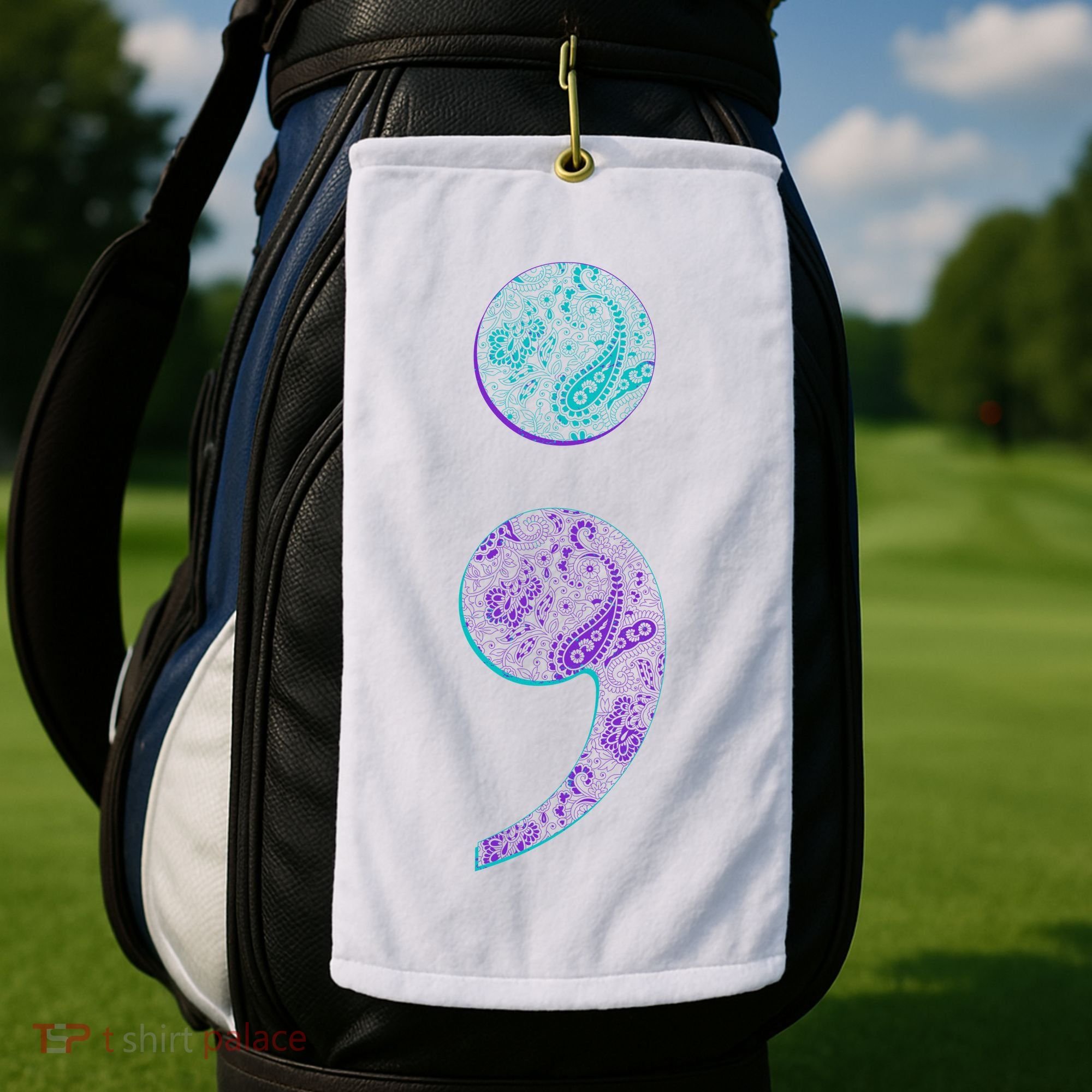 Semicolon Suicide Prevention Awareness Golf Towel