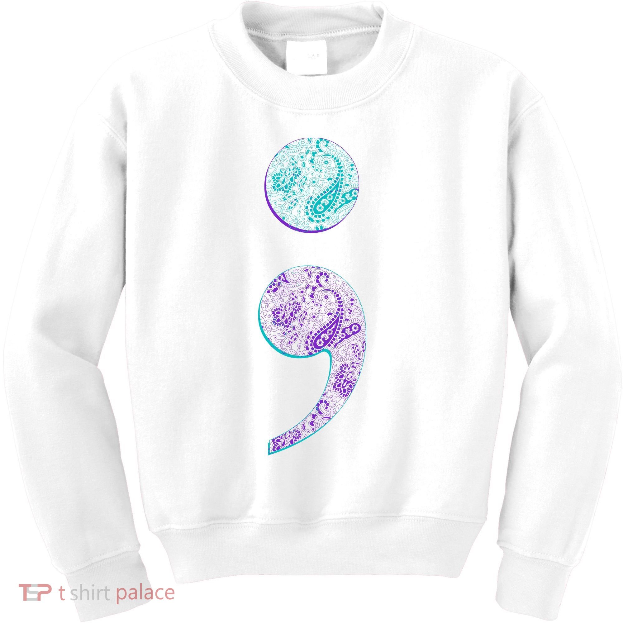 Semicolon Suicide Prevention Awareness Kids Sweatshirt