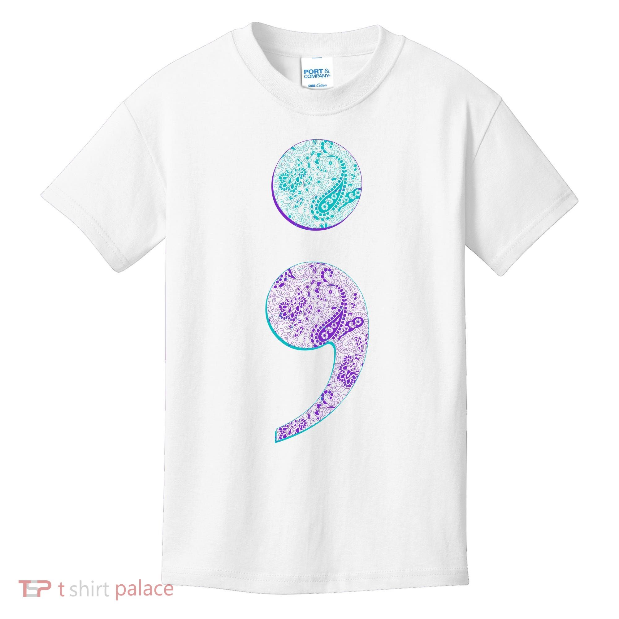 Semicolon Suicide Prevention Awareness Kids T-Shirt