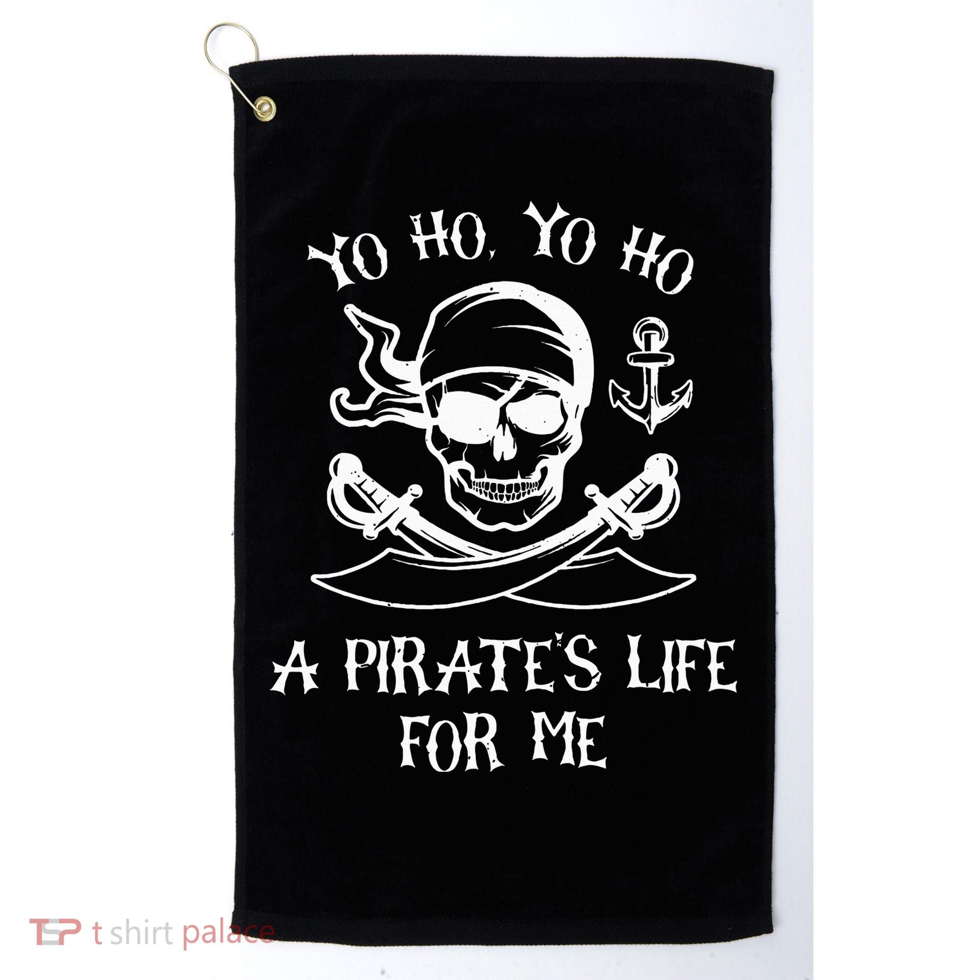 Spooky Skeleton Pirate Adventure Golf Towel