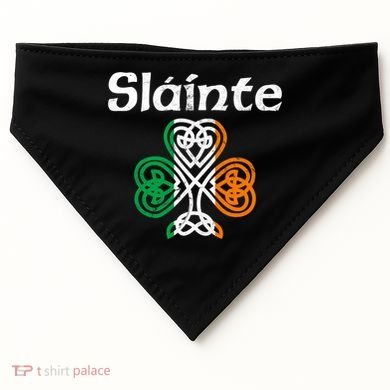 Slainte Saint Patrick's Day Irish USA-Made Doggie Bandana