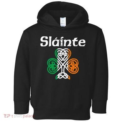 Slainte Saint Patrick's Day Irish Toddler Hoodie