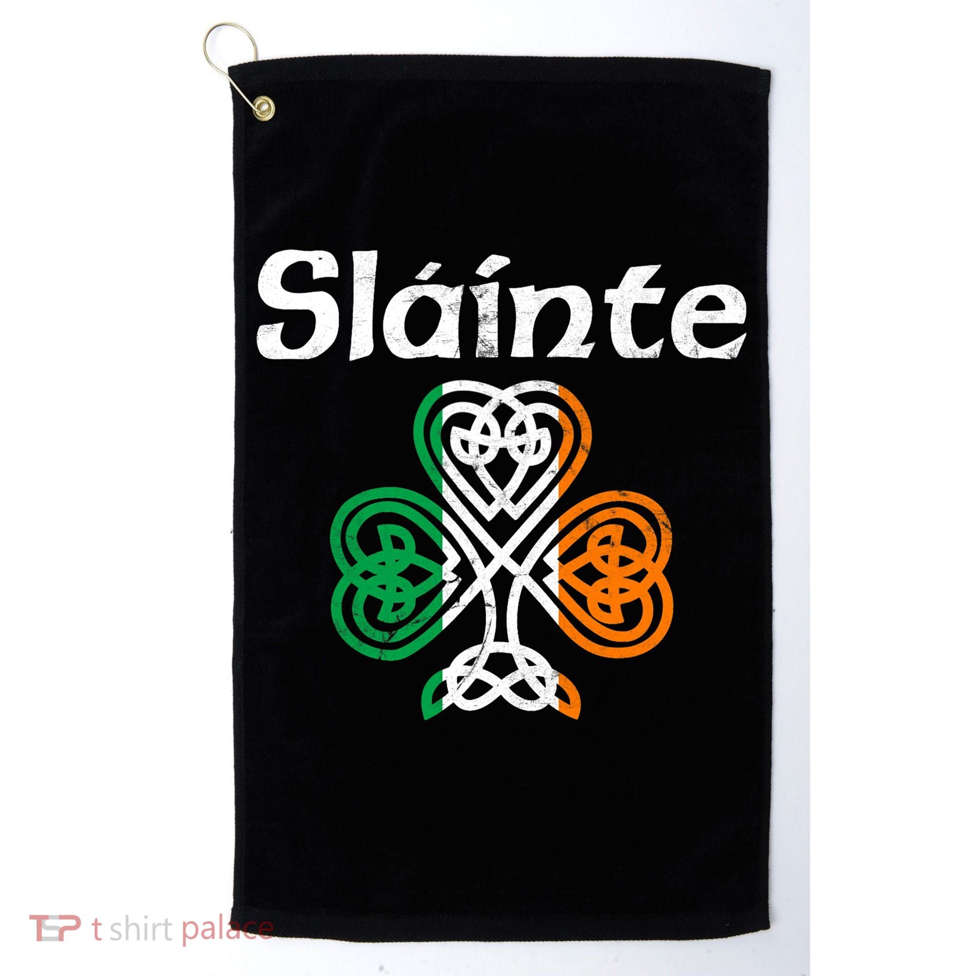 Slainte Saint Patrick's Day Irish Golf Towel