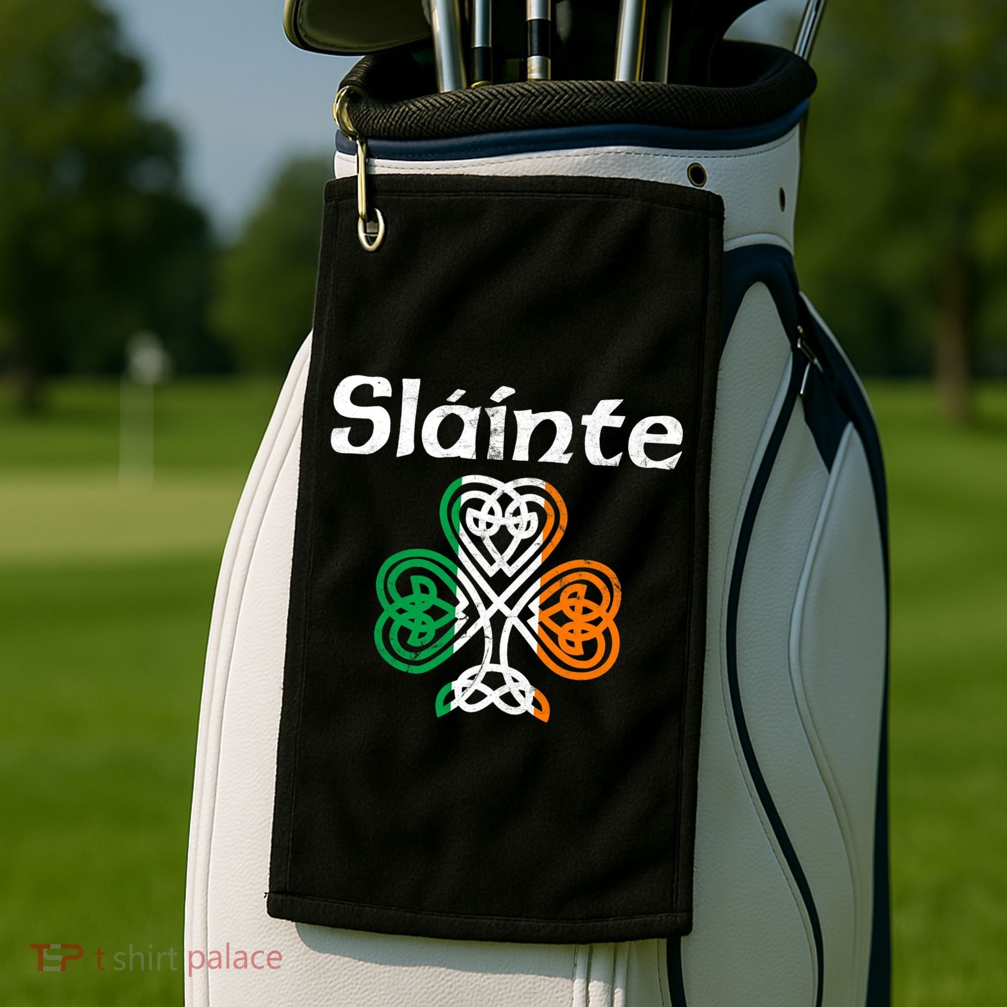 Slainte Saint Patrick's Day Irish Golf Towel