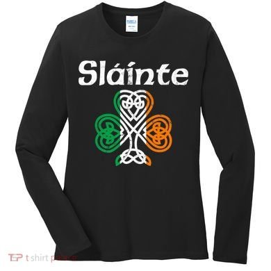 Slainte Saint Patrick's Day Irish Women's Long Sleeve Shirt