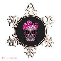 Sugar Skull Pink Ribbon Calavera Funny Breast Cancer Ornament thumb 0