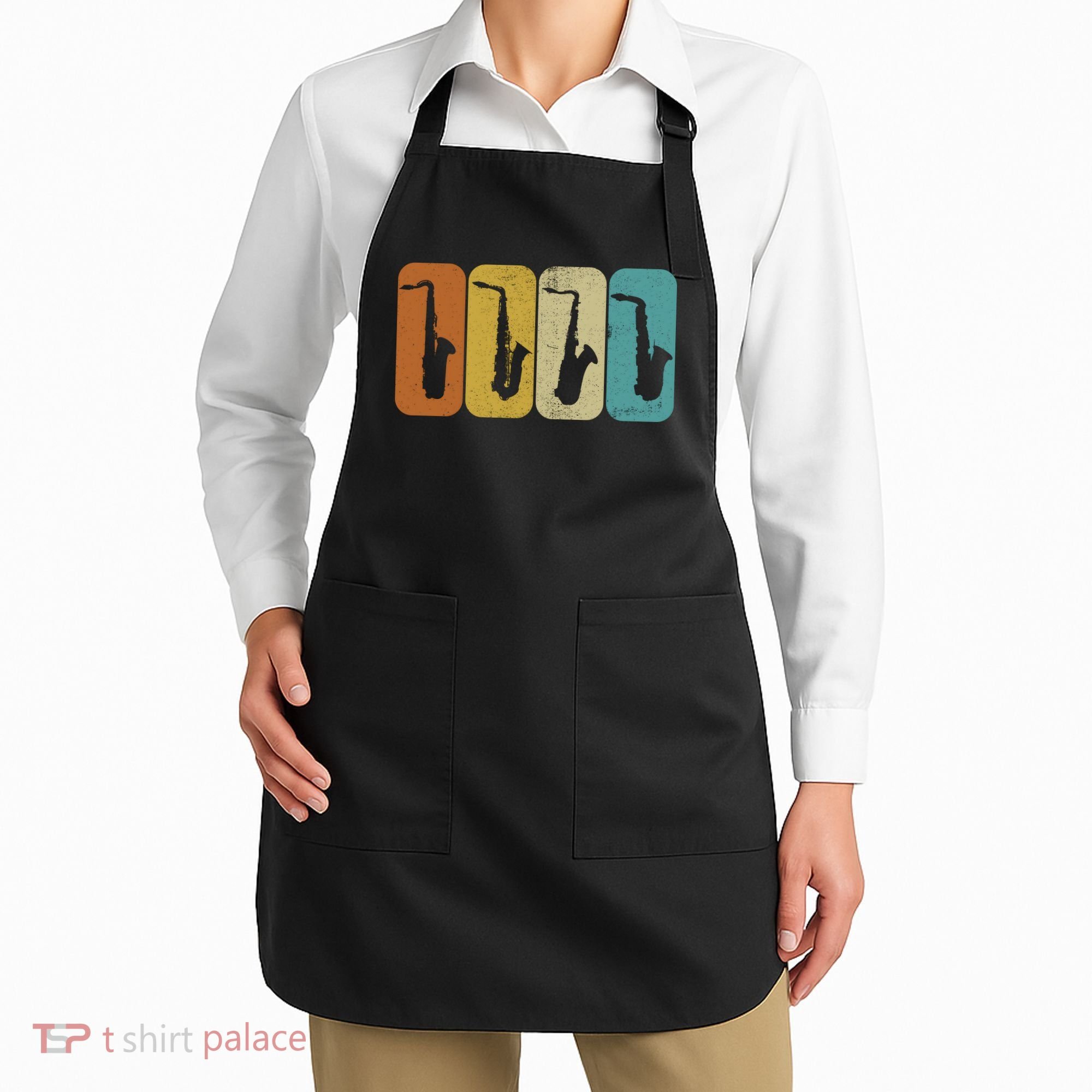 Saxophone Sax Player Gift Idea Saxophonist Music Apron