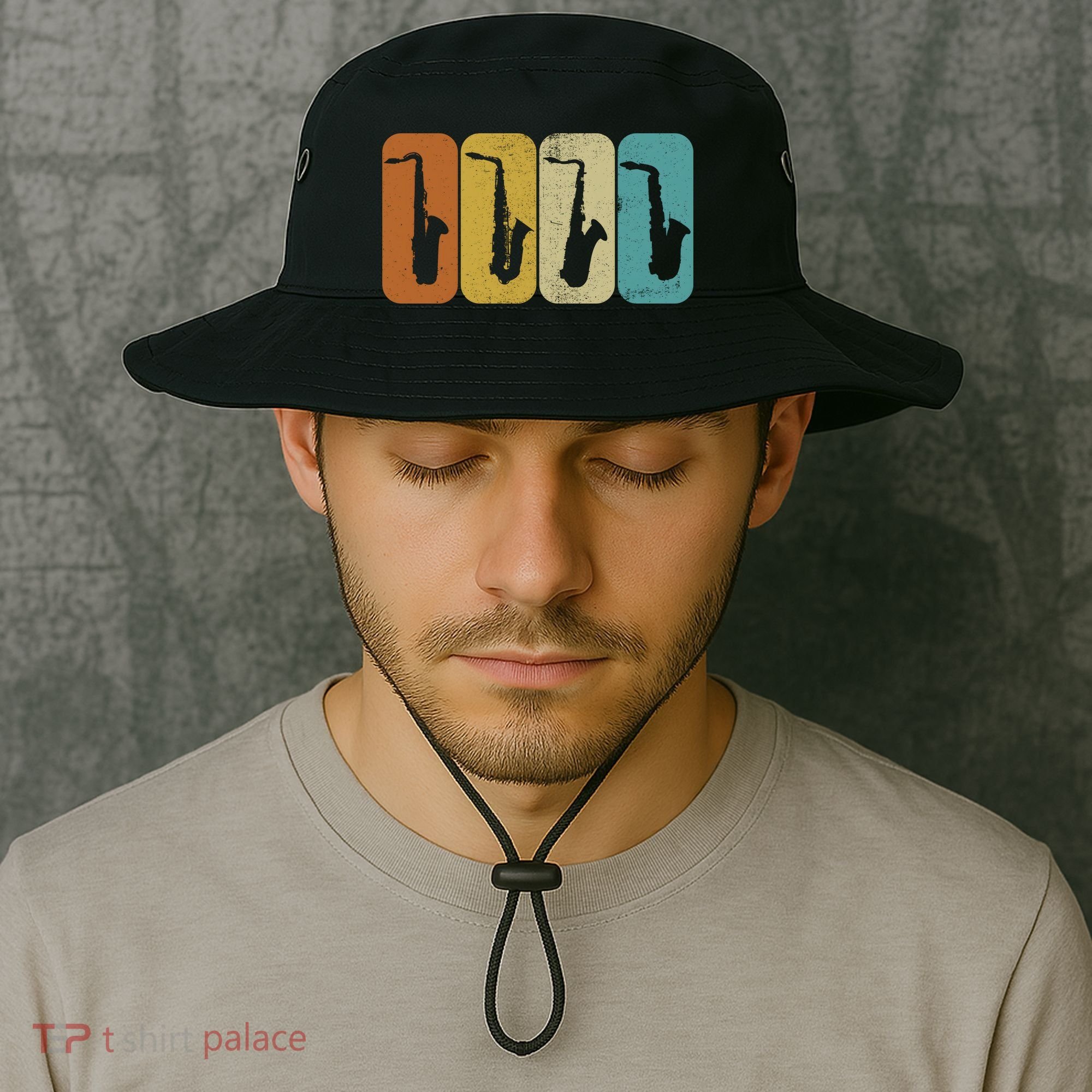 Saxophone Sax Player Gift Idea Saxophonist Music Bucket Hat