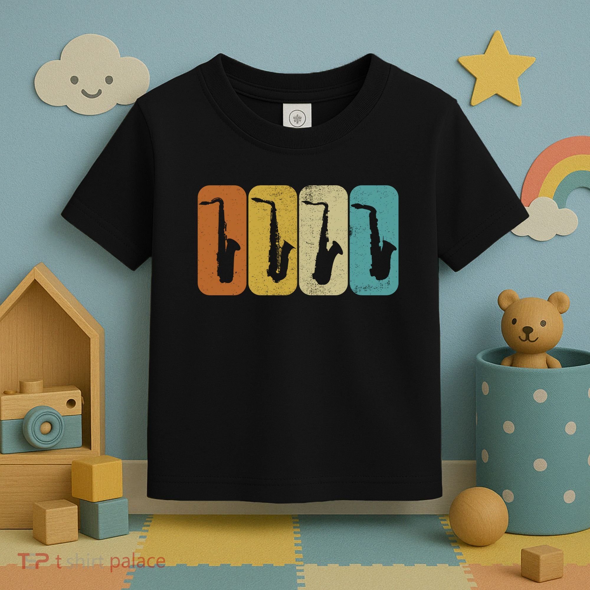 Saxophone Sax Player Gift Idea Saxophonist Music Toddler T-Shirt
