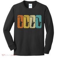 Saxophone Sax Player Gift Idea Saxophonist Music Kids Long Sleeve Shirt thumb 0