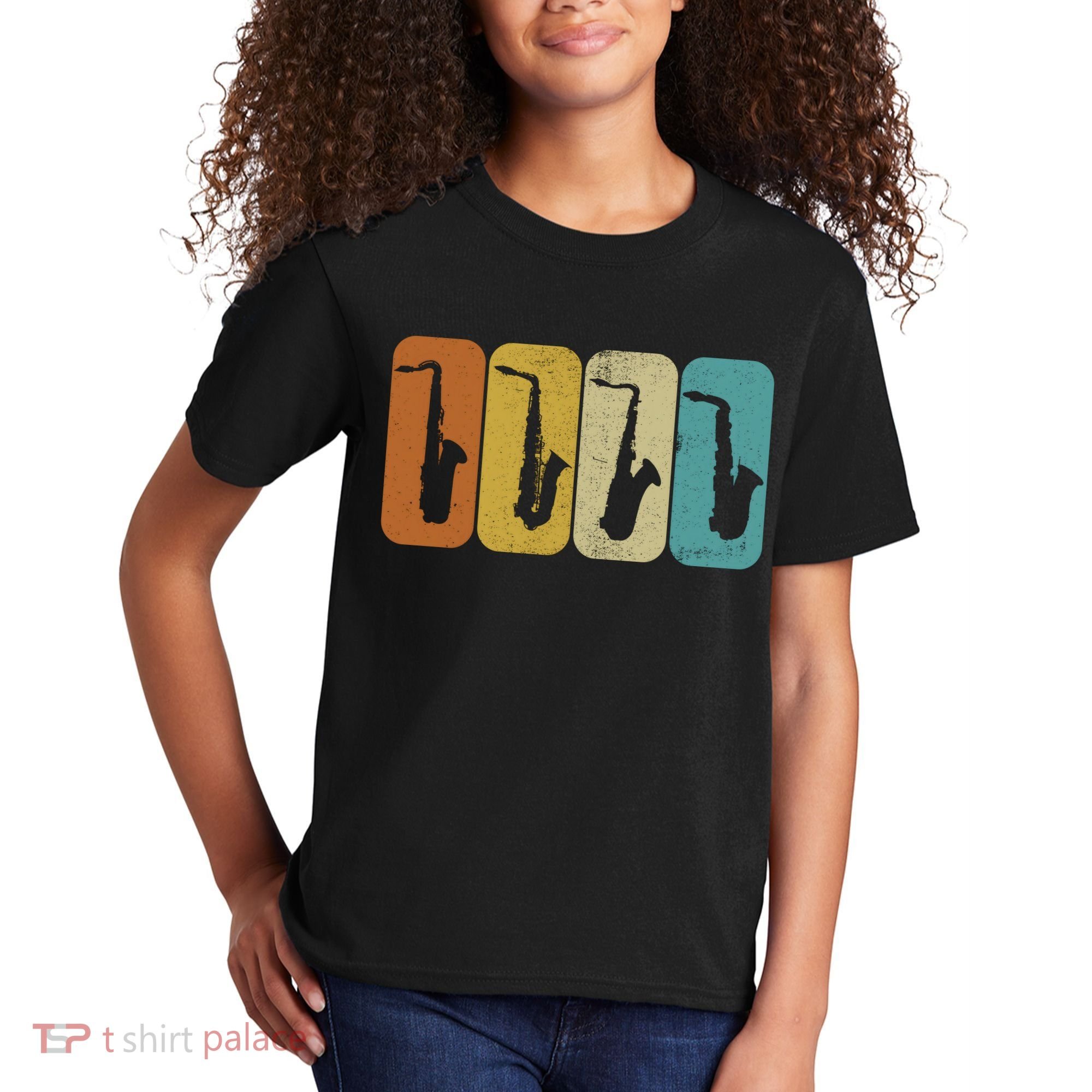 Saxophone Sax Player Gift Idea Saxophonist Music Kids T-Shirt