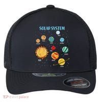 Solar System Planets Science Space Boy Girl Stem Flexfit Unipanel Trucker Cap thumb 0