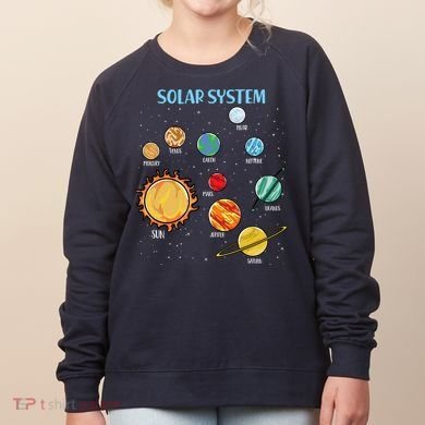 Solar System Planets Science Space Boy Girl Stem Women's Sweatshirt