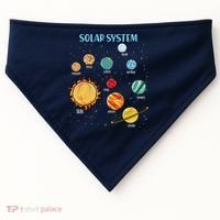 Solar System Planets Science Space Boy Girl Stem USA-Made Doggie Bandana thumb 0