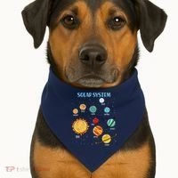 Solar System Planets Science Space Boy Girl Stem USA-Made Doggie Bandana thumb 1