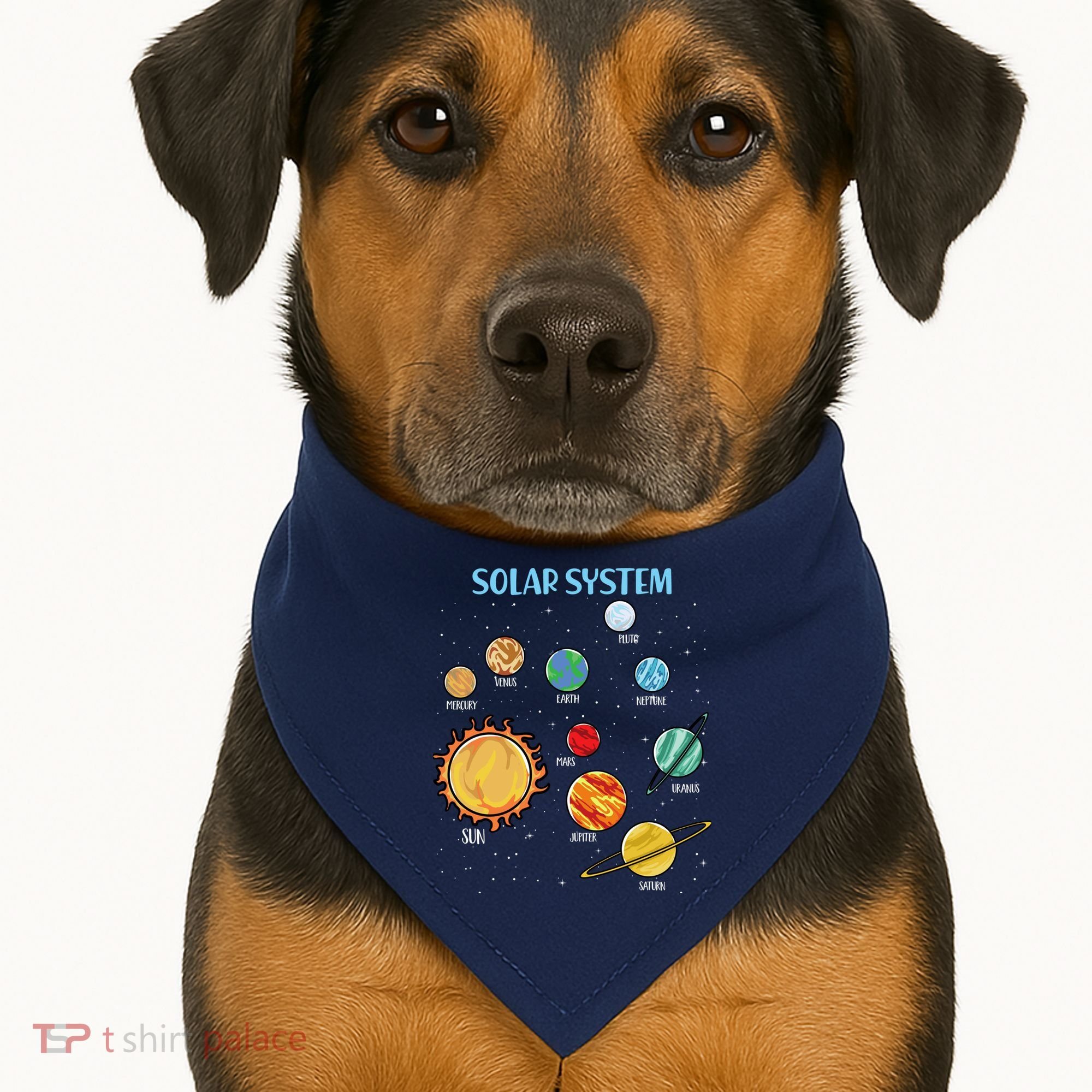 Solar System Planets Science Space Boy Girl Stem USA-Made Doggie Bandana